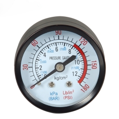 R50 Axial black pressure gauge