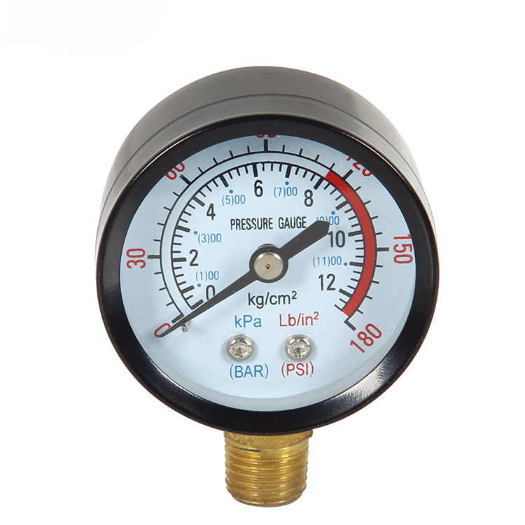 Y50 Radial black pressure gauge