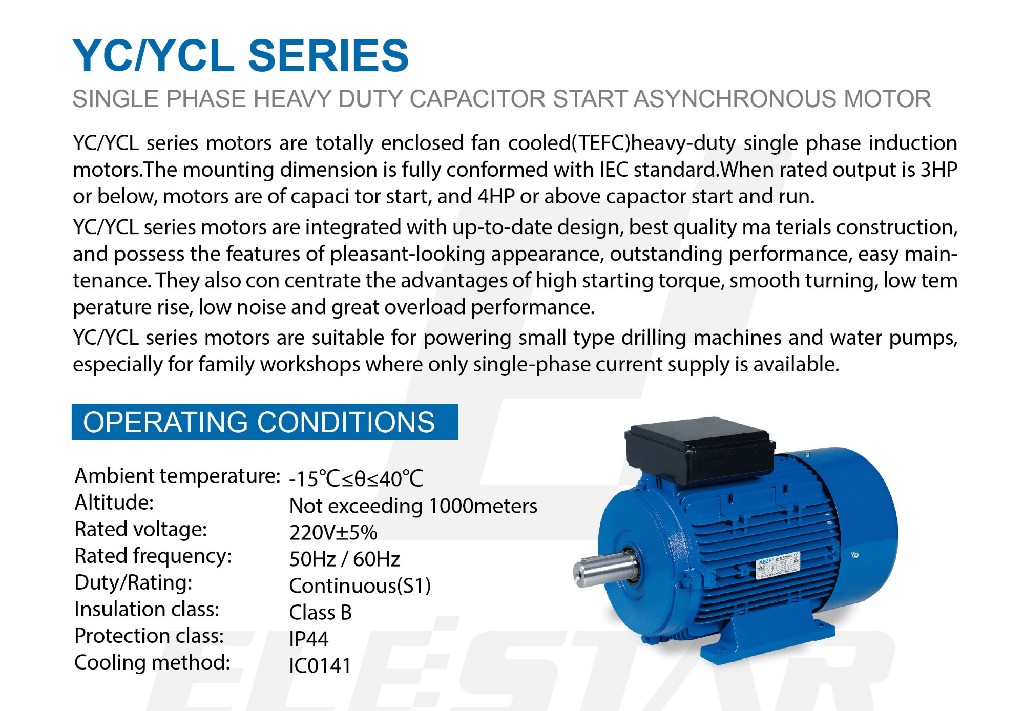 Cast Iron Shell Asynchronous Motors